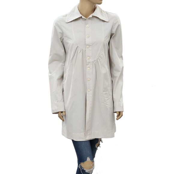 Ewa I Walla Buttondown Peasant Lagenlook Vintage Coatigan Jacket Top S 213839